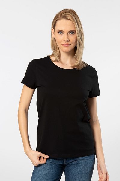 Wtshirt Tricou de damă 100% bumbac cu guler zero - mânecă scurtă
