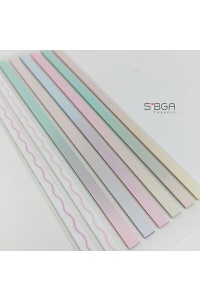 sibga tasarım İnce Uzun Şerit Şeffaf Renkli Postit Post-it Post It. Kitap Ayracı Ayraç Postit Sticker 160 Yaprak