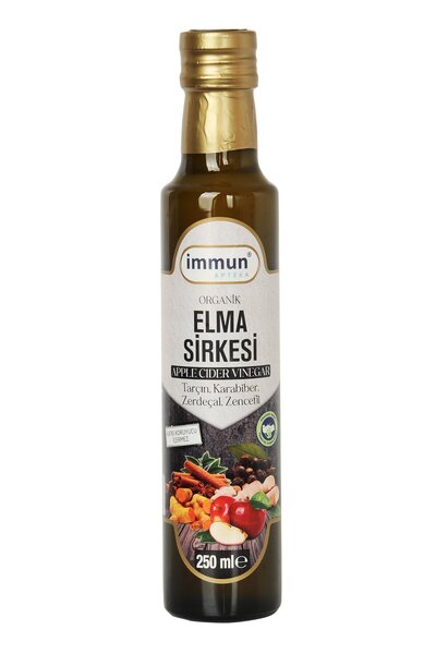 immunAPTEKA Organik Elma Sirkesi (Tarçın, Karabiber,Zencefil,Zerdeçal) 250 ml