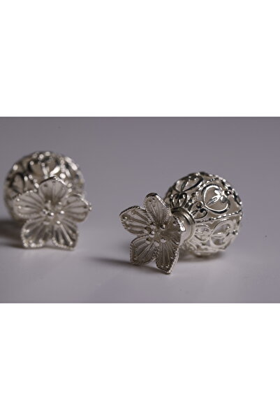 Vigens Mulier 925 Ayar Özel Etnik Kapama Manolya Çiçeği Küpe Magnolia