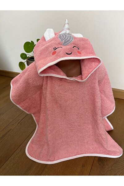 Shopiole منشفة حمام وشاطئ للأطفال بتصميم وحيد القرن باللون الوردي من Export S...
