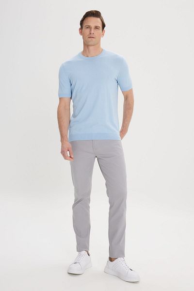 ALTINYILDIZ CLASSICS Tricou pentru bărbați, albastru, cu croiala standard, cu croiala normală, 100% bumbac