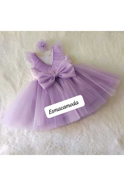 esmacamoda Girl's Lilac Tulle Dress Model