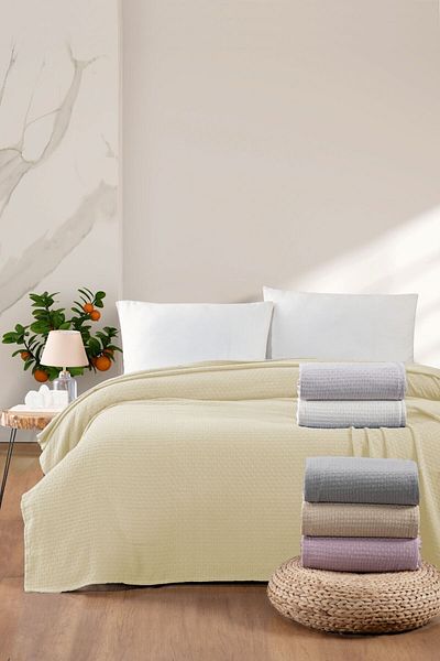 Mulberry Double Straw Pique Bedspread - 220x230 cm