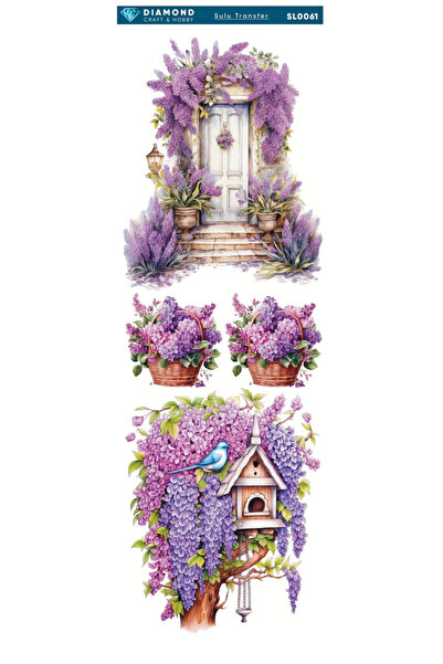 Buhobi ورق نقل مائي ديماوند 10x30 سم - SL0061