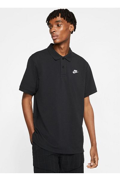 Nike Men's Black Polo T-Shirt CJ4456-010 NSW CE POLO MATCHUP PQ
