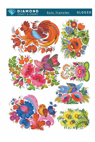 Buhobi SL0030 نموذج 25x35 سم ورق نقل مائي ديماوند