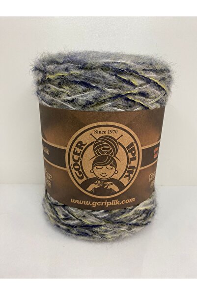 göçer 300 г вовняно-акрилової пряжі жовтого, зеленого, сірого та синього коль...