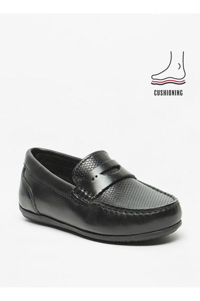 Mister Duchini Textured Slip-On Moccasins with Cushioning