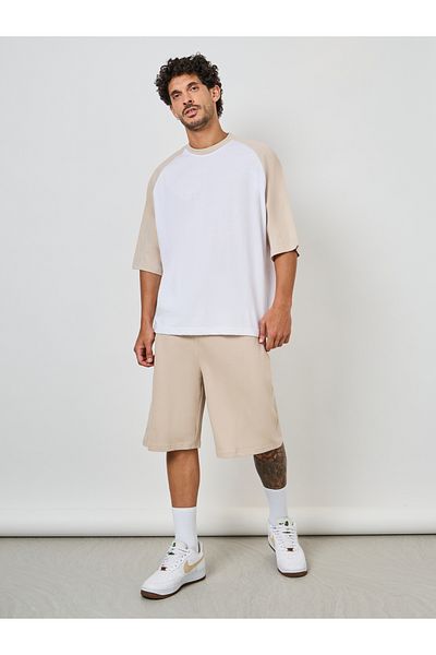 Styli Color Block Raglan Sleeves Boxy Fit T-Shirt