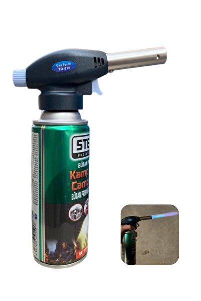 STEEL Kamp Paketi Bir Adet Pürmüz Başlık Bir Adet Steel Kamp Gazı