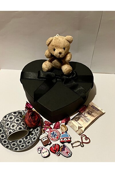 marimari Kalpli Hediye Kutusu Hemşire , Doktor  için broş -terlik süsü ayıcıklı