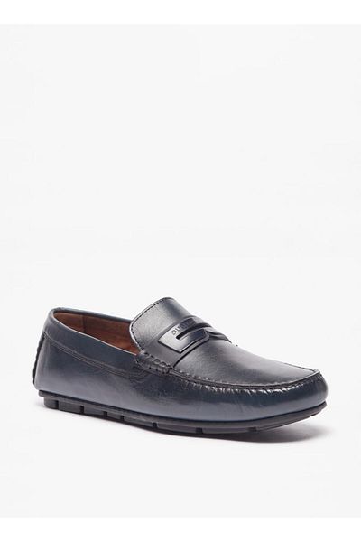 Duchini Men's Solid Slip-On Moccasins
