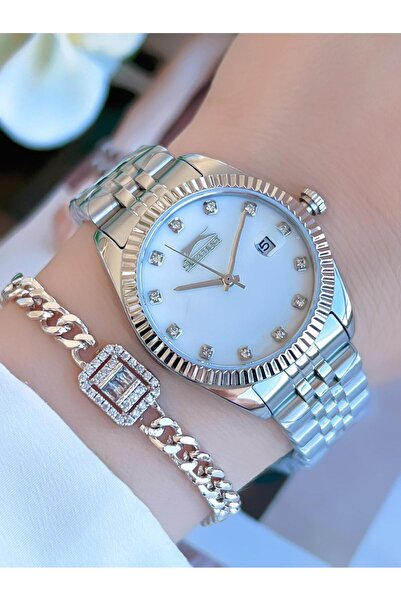 Slazenger 30 Mt Water Resistant Women's Wristwatch with Steel Bracelet Gift - BSL.09.2240.3.01