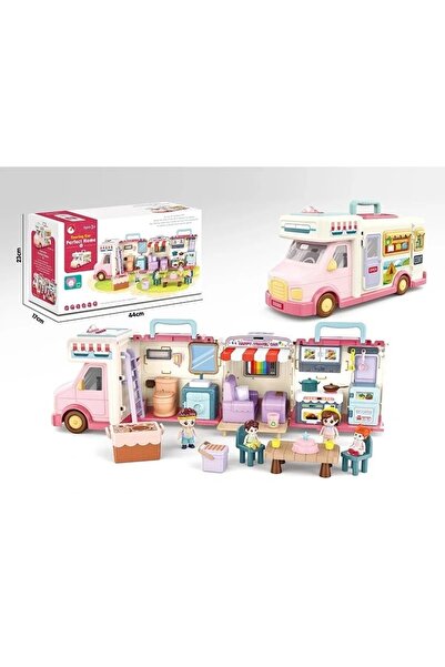 scntoys Kutulu Sesli Aksesuarlı Karavan Kutulu Sesli Aksesuarlı Açılıp-Katlan...