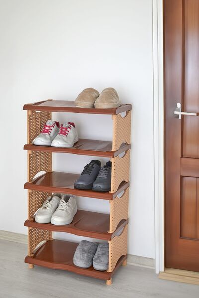 Milenay 5 Katlı Ayakkabılık - Şık ve Dayanıklı Ayakkabı Rafı - 10 Çift Ayakkabı Kapasitesi