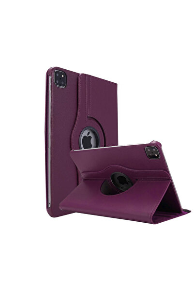 TEKNETSTORE Ipad Pro 4. Nesil M2 2022 11 Inç Uyumlu 360° Dönebilen Uyku Modlu Standlı Pu Deri Kapaklı Kılıf