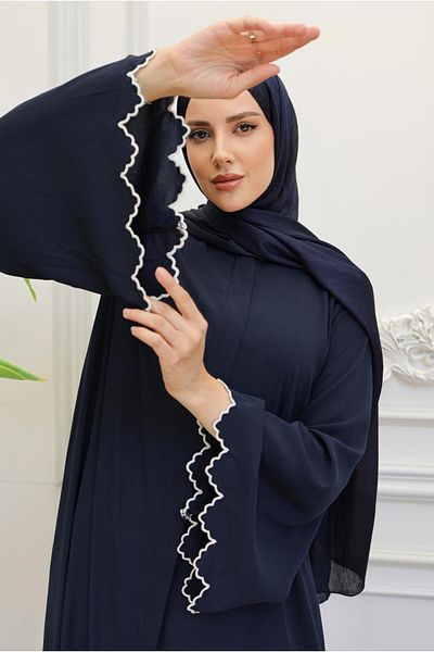 Nueny prive أكمام مطرزة ملفوفة