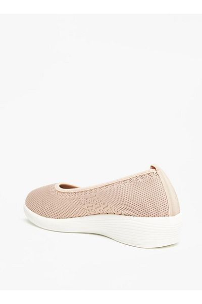 Le Confort Textured Slip-On Shoes with Wedhe Heel