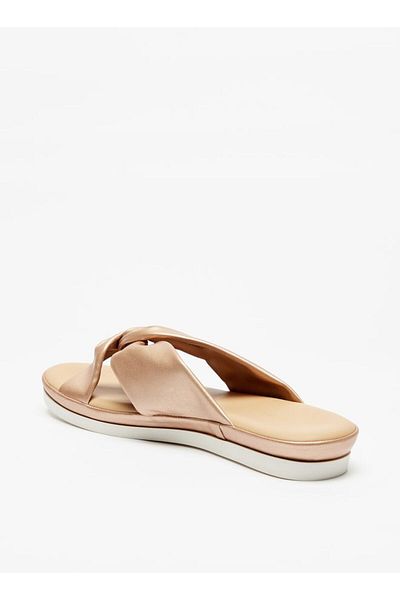 Le Confort Knot Detail Slip-On Sandals with Flatform Heels