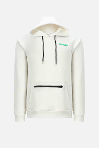 Vaneda OVERSIZED FIT KAPUSONLU VE SIRT BASKILI SWEATSHIRT