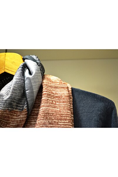 Akel Βαμβακερό σάλι με παστέλ μοτίβο - Μέγεθος 75x185