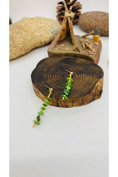 Porsuk Alternatif اليدوية العرقية أصيلة الهبي البوهيمي حجر اليشم الأقراط