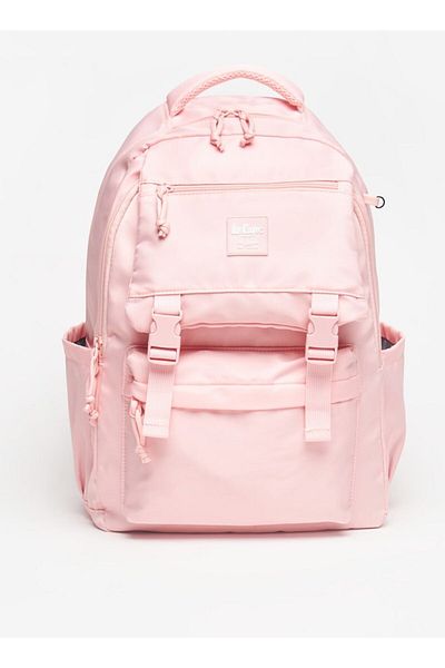 Lee Cooper Logo Applique Backpack with Adjustable Straps and Pencil Pouch - 46x32x20 cm
