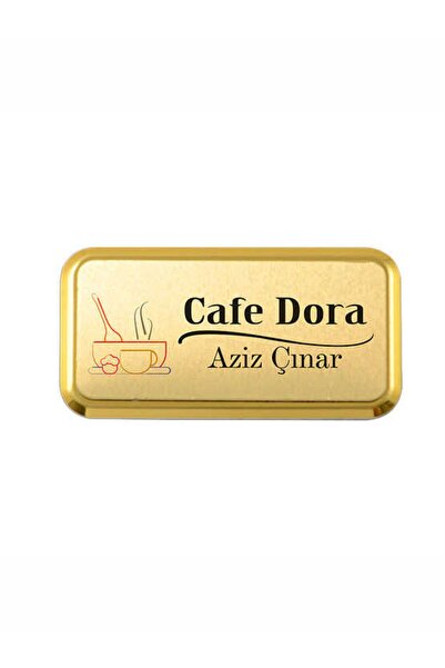 hemdemhediyelik Hemdem Kişiye Özel Metal Yaka Isimliği Gümüş / Gold Dikdörtgen