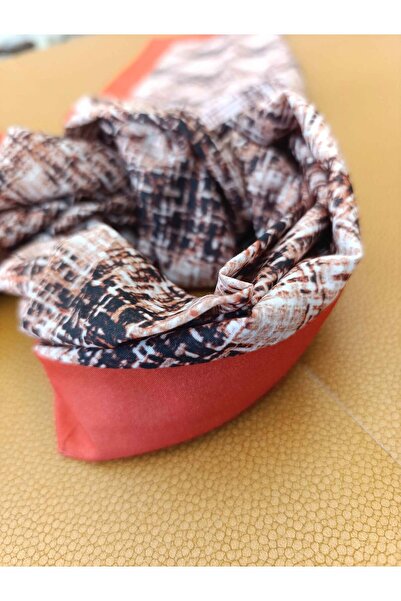 Akel Βαμβακερό σάλι με τετράγωνο ριγέ μοτίβο μεγέθους 75x185