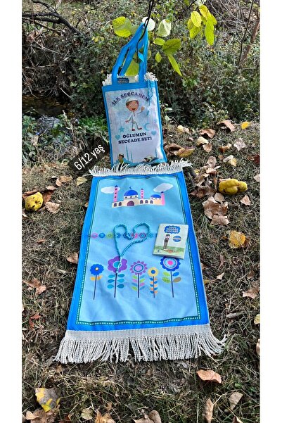 hicazavm Büyük boy Çantalı namaz dua ibadet çocuk seccade namazlık seti