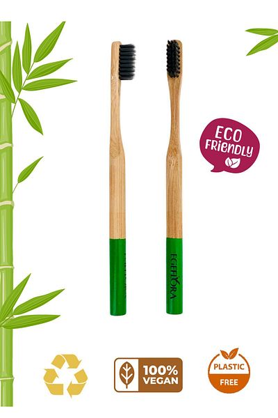 Egeflora Bamboo Toothbrush Adult Green