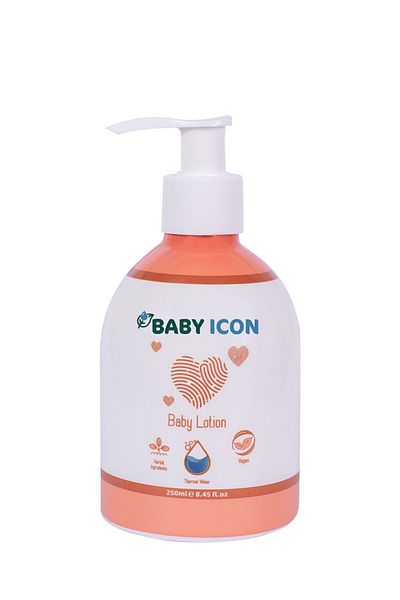 Baby İcon Moisturizing Face and Body Baby Lotion - 2 Pieces 250 ml Natural, Vegan and Perfume Free