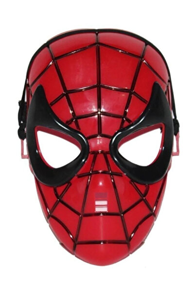 Mahi Max Çocuk Maskesi Kırmızı Siyah Örümcek Adam Spiderman Maskesi