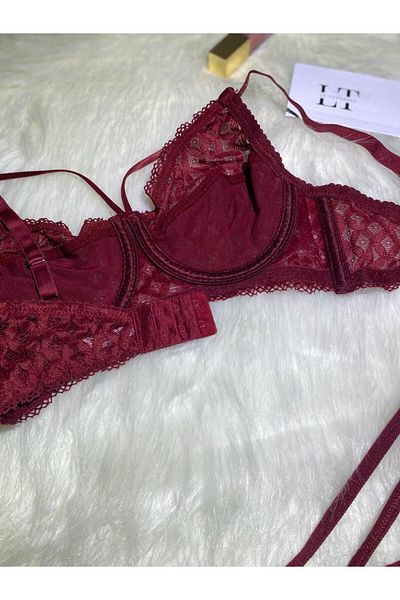Le Tonnerre WOMEN'S Claret Red Capless BRALET SET