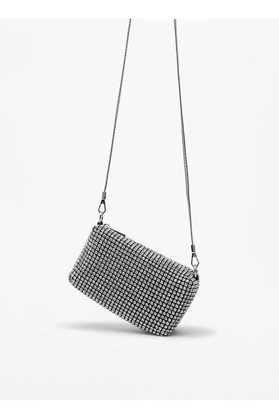 Missy Embellished Crossbody Bag with Detachable Chain Strap