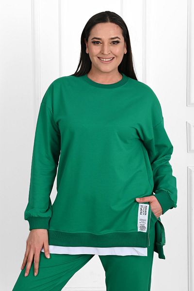 Koza Butik Σετ φόρμας με φερμουάρ Plus Size - 3613-23