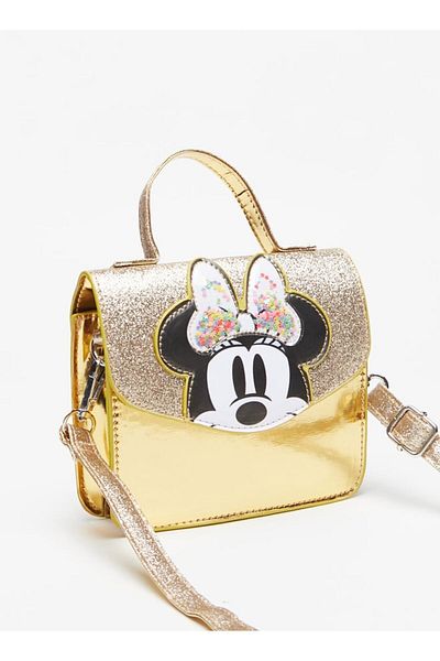 Disney Minnie Mouse Applique Crossbody Bag with Detachable Strap