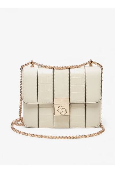 Celeste حقيبة كروس بودي نسائية منقوشة بحزام سلسلة - العرض 8.5 × الارتفاع 16.5...