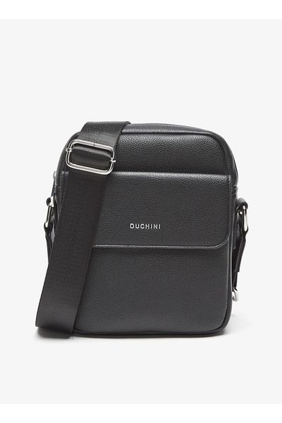 Duchini Plain Crossbody Bag with Adjustable Strap and Zip Closure