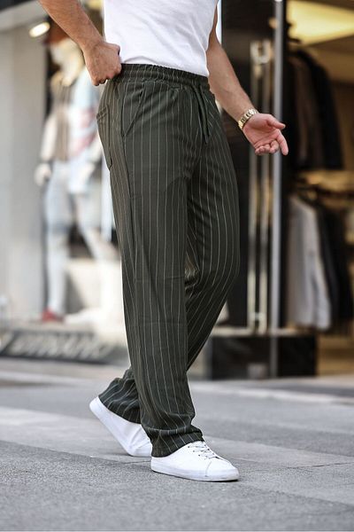 Minharir Relaxed Cut Striped Pants