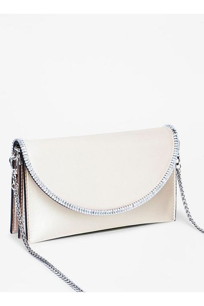Celeste Satin Clutch with Crystal Detail