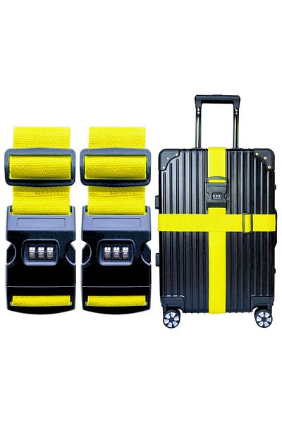 Evene Encrypted Suitcase Belt Adjustable Suitcase Belt Suitcase Lock Yellow