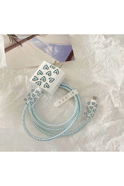 Twinix Şarj Aleti Kablosu Kablo Kordon Koruyucu Spiral Sarma Kılıf Koruma