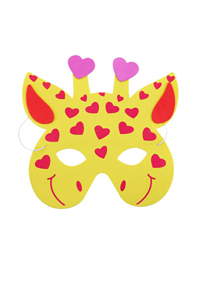 Probest DESIGN Zürafa Eva Çocuk Maskesi, Çocuklar için EVA Hayvan Maskeleri, Doğum Günü parti Maskeleri
