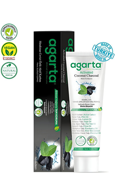 Agarta Diş Macunu Doğal Aktif Karbonlu 100 ml Agt