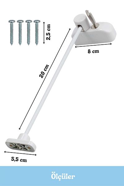 Evene Open Coffee Window Lock with 2 Ropes Child Safety Security Burglar Pimapen PVC Door Baby Lock