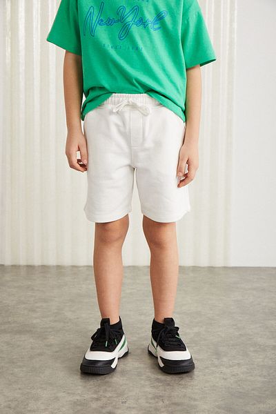GRIMELANGE FABRICE Kids Ecru Shorts - 100% Cotton