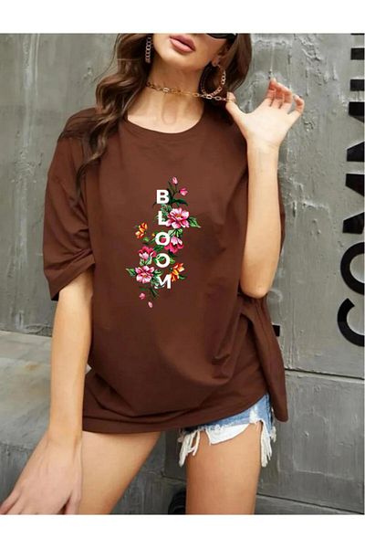 Evomind 1 T-shirt για αγορές 5 και άνω στο καλάθι - Μπλουζάκι με στάμπα Bloom Oversize