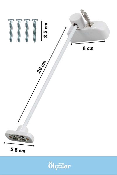 Evene Open Coffee Window Lock with 4 Ropes Child Safety Security Burglar Pimapen PVC Door Baby Lock